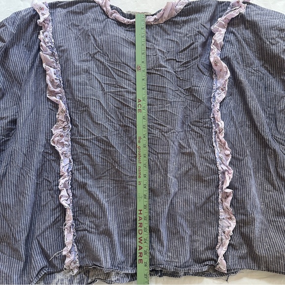 Oli & Hali Blue White Floral Ruffle trim button down xl - Picture 8 of 11